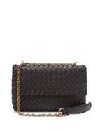Matchesfashion.com Bottega Veneta - Baby Olimpia Intrecciato Leather Shoulder Bag - Womens - Black