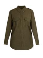 Equipment Major Point-collar Cotton-poplin Shirt