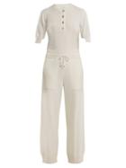 Matchesfashion.com Barrie - Halls Of Ivy Cashmere Jumpsuit - Womens - Ivory