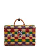 Heimat Atlantica Love Porcelain-embellished Large Woven-wicker Bag