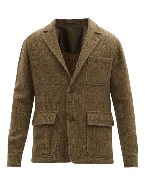 Ralph Lauren Purple Label - Shirley Check-herringbone Blazer - Mens - Khaki