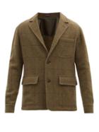 Ralph Lauren Purple Label - Shirley Check-herringbone Blazer - Mens - Khaki