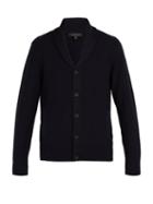 Matchesfashion.com Rag & Bone - Cardiff Shawl Lapel Wool Blend Cardigan - Mens - Navy