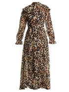 Sonia Rykiel Leopard-print Silk Maxi Dress