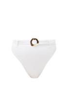 Matchesfashion.com Fisch - Garbo Belted High-rise Bikini Briefs - Womens - White