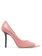 Matchesfashion.com Jimmy Choo - Love 100 Mismatched Leather Pumps - Womens - Black Pink