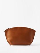 The Row - Dante Leather Clutch Bag - Womens - Tan
