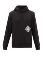 Y-3 - Optical Illusion-print Jersey Hooded Sweatshirt - Mens - Black