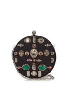 Alexander Mcqueen Crystal-embellished Satin Box Clutch