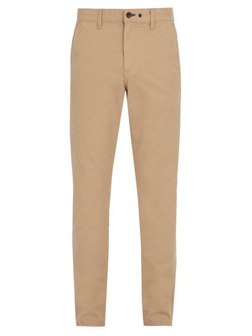 Matchesfashion.com Rag & Bone - Low Rise Cotton Blend Chino Trousers - Mens - Beige