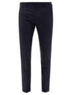 Paul Smith - Check Wool Suit Trousers - Mens - Navy
