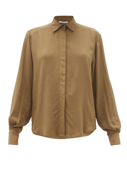 Matchesfashion.com Pallas Paris - Gigi Voile Shirt - Womens - Khaki