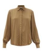 Matchesfashion.com Pallas Paris - Gigi Voile Shirt - Womens - Khaki
