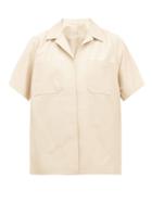 Matchesfashion.com Dodo Bar Or - Yulanda Short Sleeved Leather Shirt - Womens - Ivory