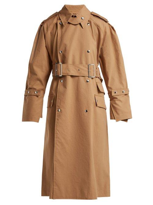 Matchesfashion.com Acne Studios - Cotton Gabardine Trench Coat - Womens - Beige
