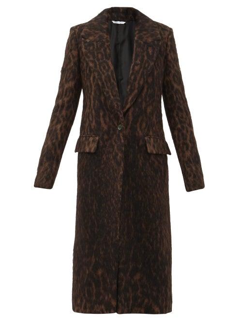 Matchesfashion.com Marina Moscone - Single-breasted Leopard-print Coat - Womens - Multi