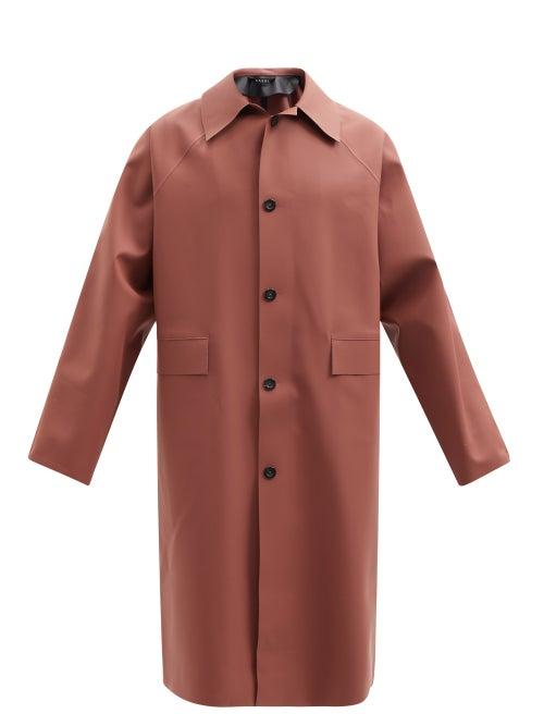 Mens Rtw Kassl Editions - Original Rubber Trench Coat - Mens - Dark Red