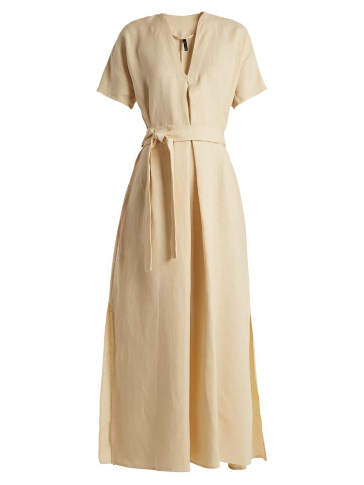 Lisa Marie Fernandez Pleated Linen Kaftan