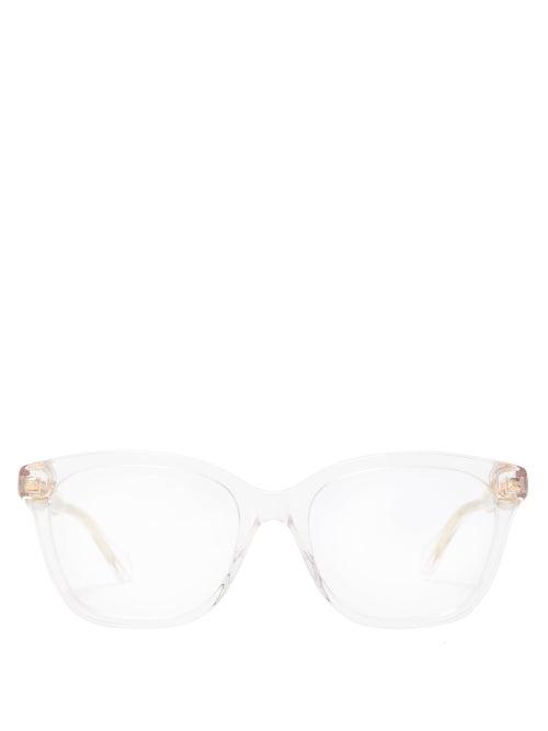 Matchesfashion.com Gucci - Square Acetate Glasses - Womens - Light Pink