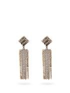 Alessandra Rich Crystal-embellished Chain Drop Earrings