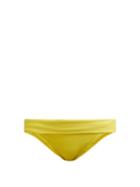 Matchesfashion.com Heidi Klein - Ibiza Textured Bikini Briefs - Womens - Yellow