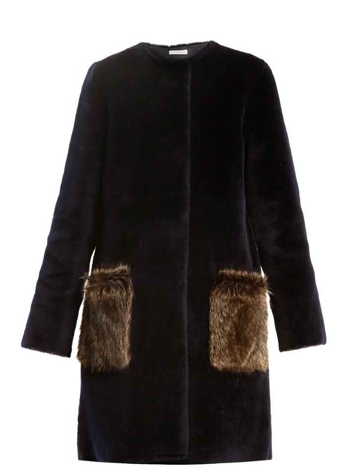 Inès & Maréchal Astrid Round-neck Shearling Coat