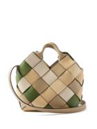 Loewe - Surplus Small Woven-leather Bag - Womens - Cream Multi
