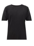 Homme Pliss Issey Miyake - Technical-pleated Jersey T-shirt - Mens - Black