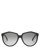 Matchesfashion.com Loewe - Oversized Round Acetate Sunglasses - Womens - Black
