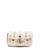 Gucci - Gg Marmont Crystal-embellished Cross-body Bag - Womens - White Multi