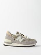 New Balance - Made In Usa 990v1 Suede And Mesh Trainers - Womens - Grey