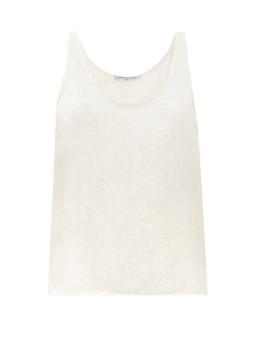 Matchesfashion.com Three Graces London - Tina Linen Tank Top - Womens - Ivory
