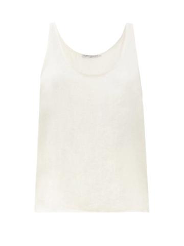 Matchesfashion.com Three Graces London - Tina Linen Tank Top - Womens - Ivory