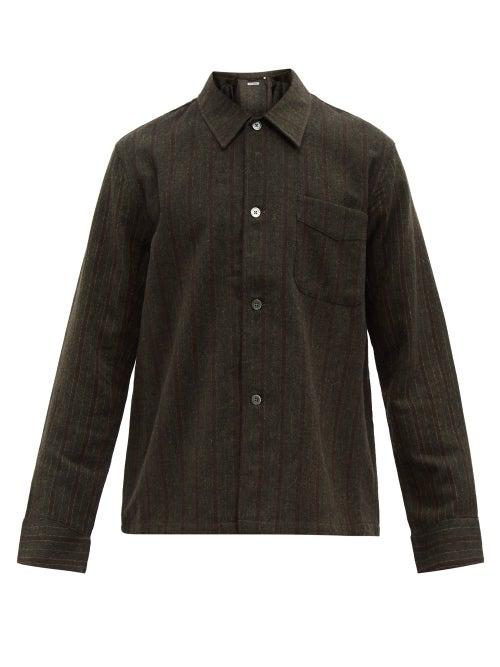 Our Legacy - Box Striped Shirt - Mens - Green