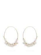 Matchesfashion.com Isabel Marant - Bead Embellished Hoop Earrings - Womens - Clear