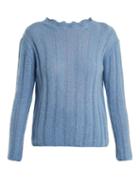Matchesfashion.com M.i.h Jeans - Carolee Mohair Blend Sweater - Womens - Light Blue