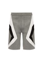 Matchesfashion.com Neil Barrett - Chevron Panelled Shorts - Mens - Black Multi