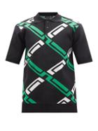 J.lindeberg - Fabian Knitted Golf Polo Shirt - Mens - Black