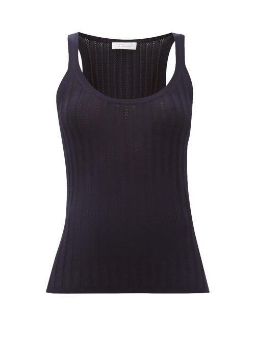 Matchesfashion.com Gabriela Hearst - Nevin Cashmere-blend Tank Top - Womens - Navy