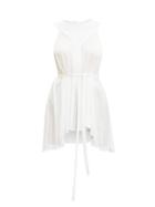 Matchesfashion.com Ann Demeulemeester - Waist-tie Gathered Blouse - Womens - White