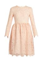Matchesfashion.com Huishan Zhang - Axelia Cloud Lace Long Sleeved Dress - Womens - Light Pink