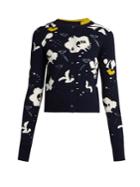 Barrie Moonflowers Intarsia-knit Cashmere Cardigan
