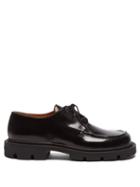 Maison Margiela - Numbers-embossed Leather Derby Shoes - Mens - Black