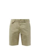 Matchesfashion.com Incotex - Royal Batavia Cotton-blend Twill Chino Shorts - Mens - Green