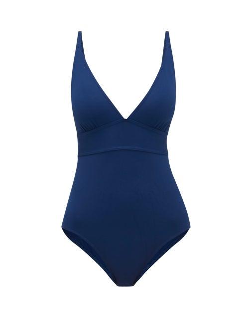 Matchesfashion.com Eres - Larcin V Neck Swimsuit - Womens - Blue