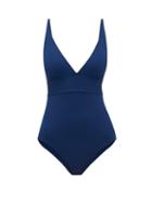 Matchesfashion.com Eres - Larcin V Neck Swimsuit - Womens - Blue