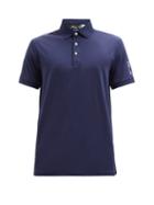Matchesfashion.com Polo Ralph Lauren - Rlx Golf Logo-print Jersey Polo Shirt - Mens - Navy