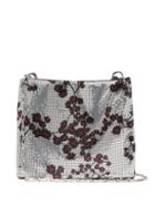 Matchesfashion.com Paco Rabanne - Pixel 1969 Sakura-print Chainmail Shoulder Bag - Womens - Silver Multi