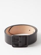 Alexander Mcqueen - Graffiti Logo-print Leather Belt - Mens - Black