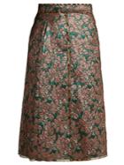 Dolce & Gabbana High-rise Leaf-brocade Midi Skirt